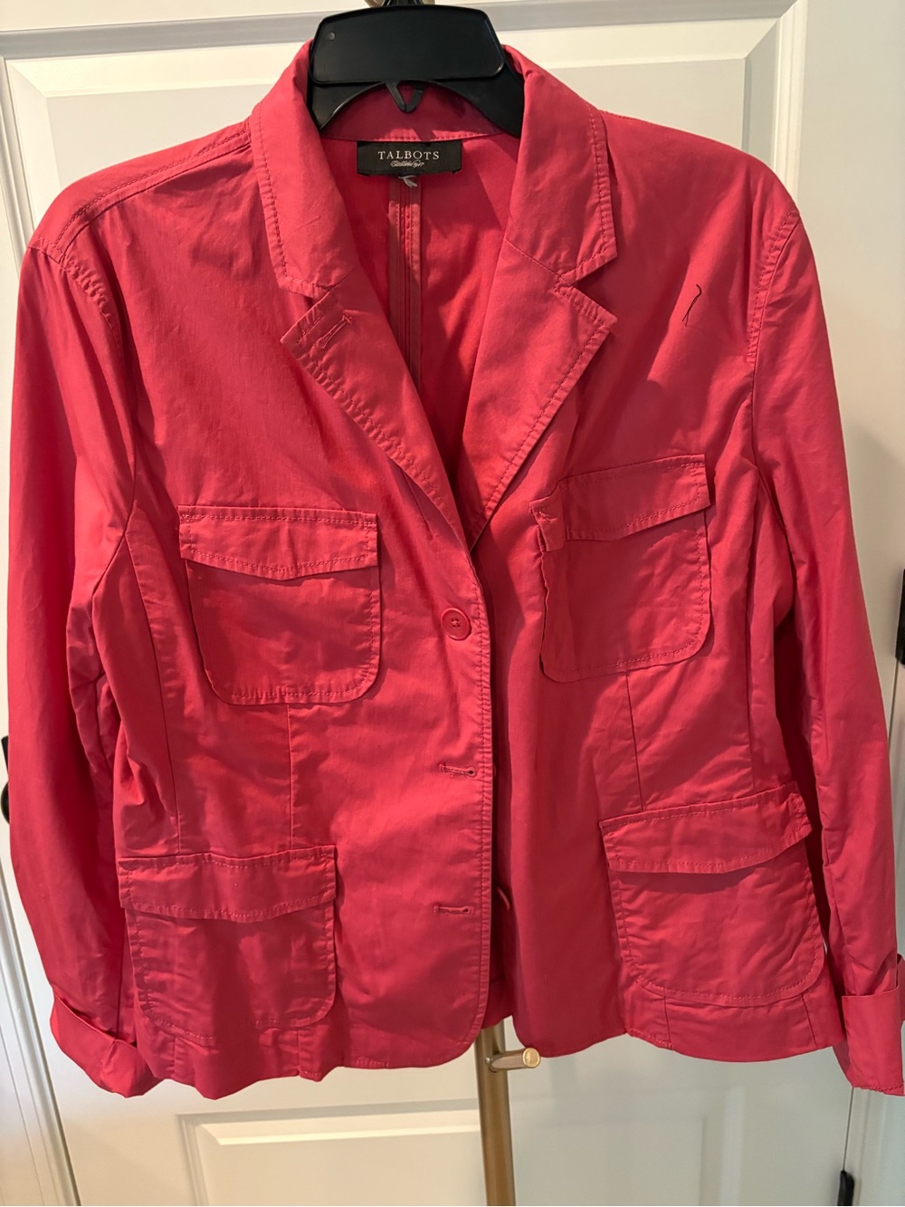 Talbots Hot Pink Utility Blazer